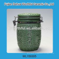 Green ceramic seal pot for tea